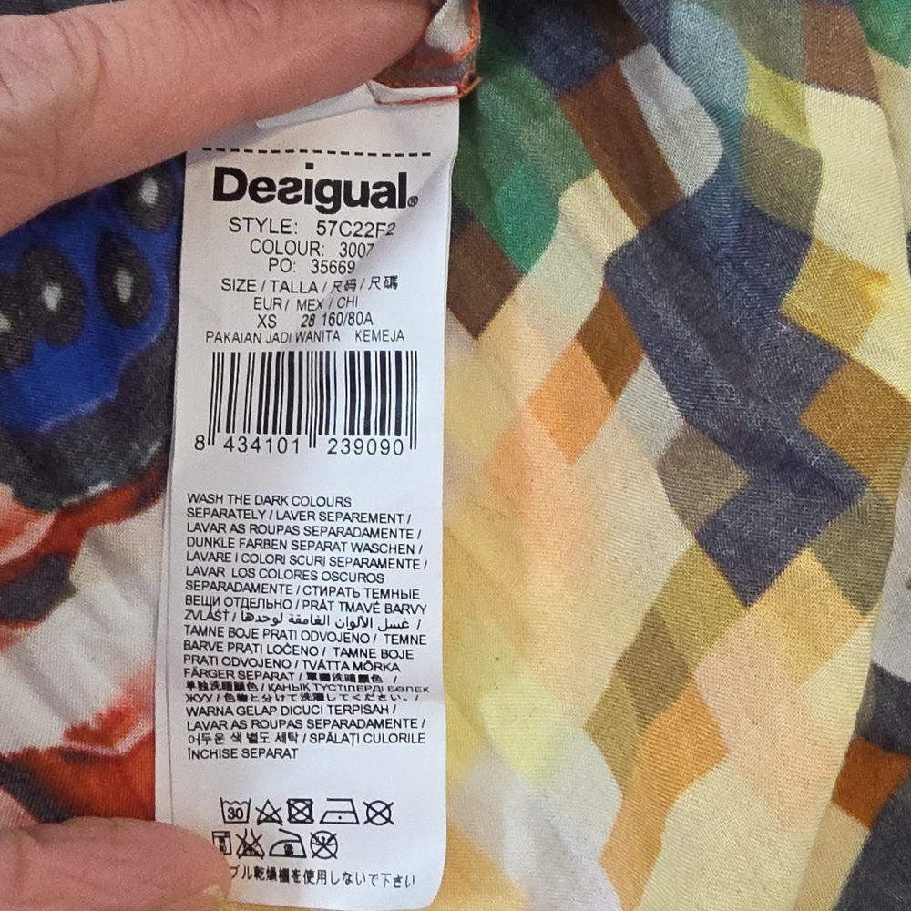 Desigual 100% Modal Colorful Printed Blouse – Women’s Size XS - Picture 9 of 12
